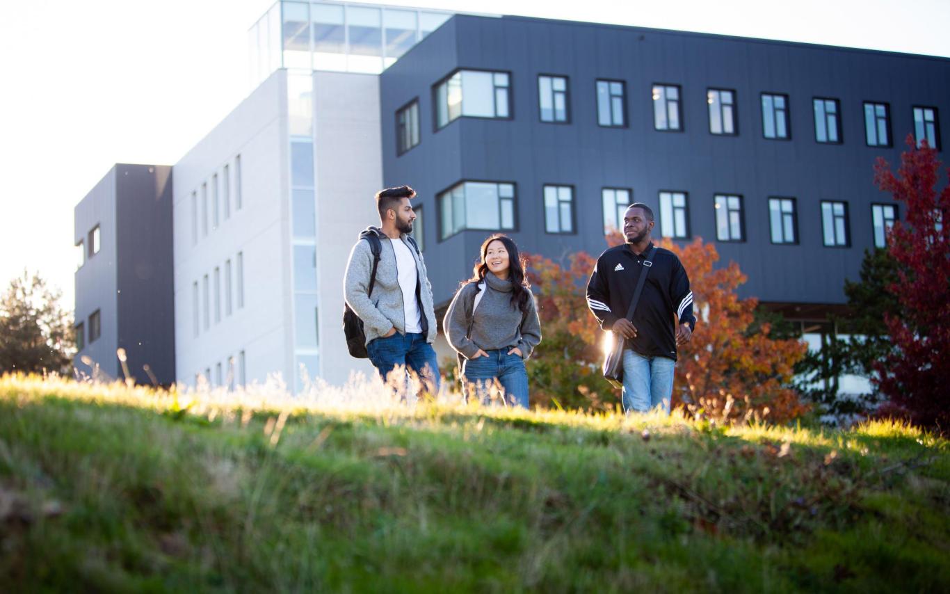 Students walking